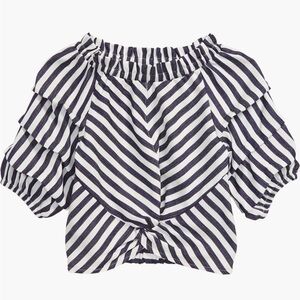 Habitual Kids Habitual Ruched Sleeve Stripe Top